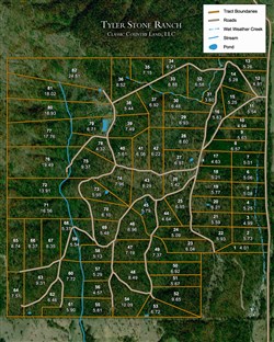 tract layout map for Tyler Stone Ranch Tract 71, 16.56 acres for sale in Leflore County, Oklahoma