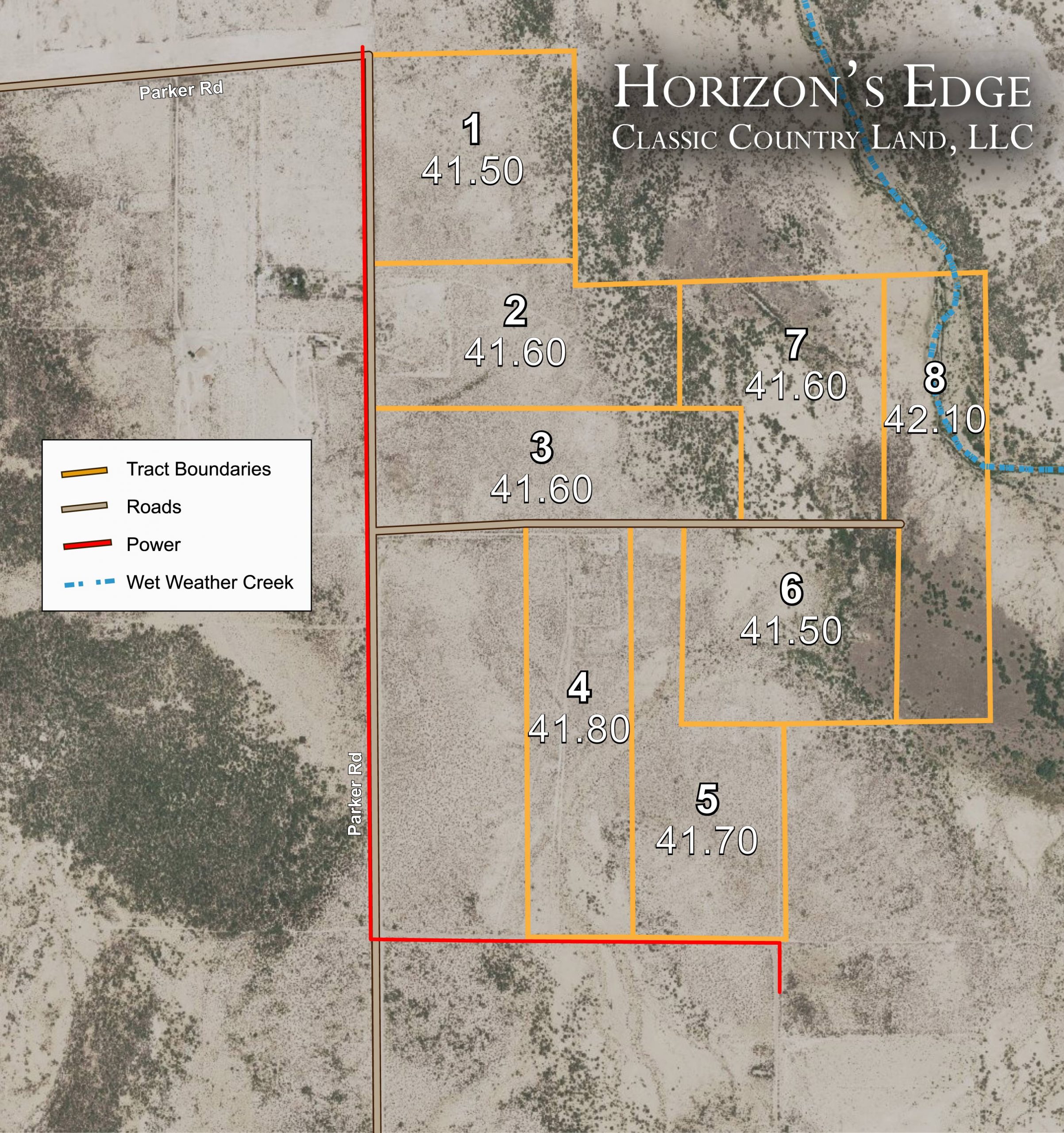 Plat map for Horizons Edge in Cochise County, Arizona