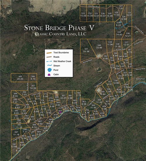 Tract layout map for Stone Bridge Phase V Tract 376 in LatimerHaskell County, Oklahoma