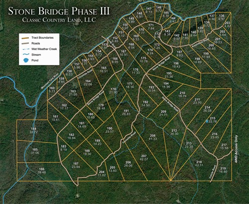 Tract layout map for Stone Bridge Phase III Tract 150 in LatimerHaskell County, Oklahoma