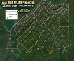 tract layout map for Stone Bridge Phase III Tract 150, 5.07 acres for sale in LatimerHaskell County, Oklahoma
