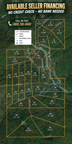 tract layout map for Stone Bridge Reserve Tract 30, 7.13 acres for sale in LatimerHaskell County, Oklahoma