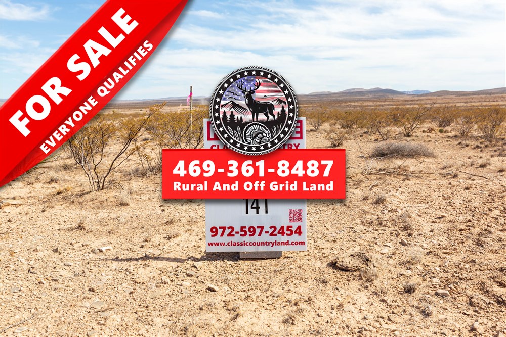 80.08 acre rural land tract for sale at Sunrise Ranches Phase III Tract 141 in Hudspeth County, Texas