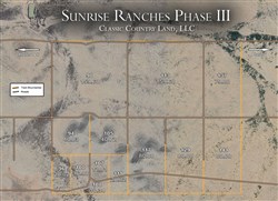 tract layout map for Sunrise Ranches Phase III Tract 141, 80.08 acres for sale in Hudspeth County, Texas