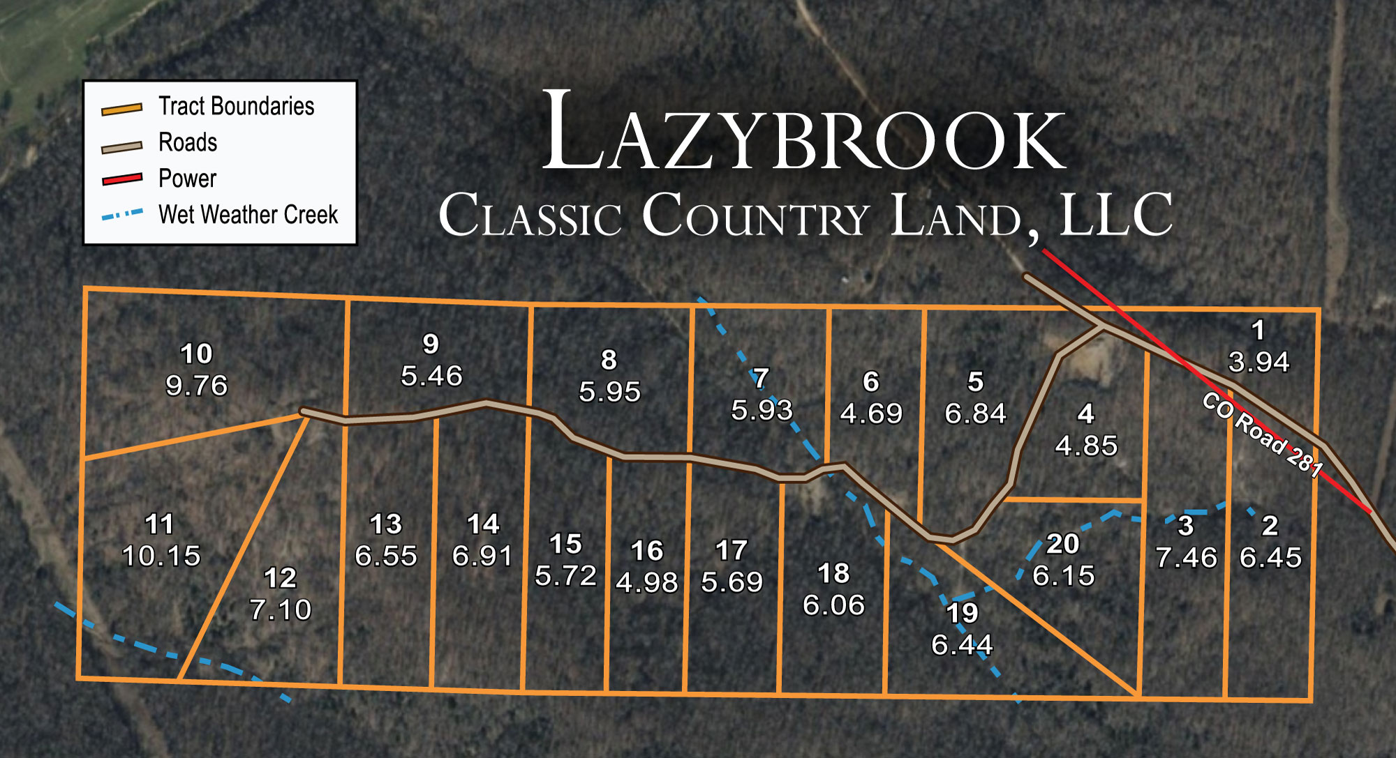 Plat map for Lazybrook in Fulton County, Arkansas