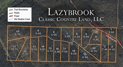tract layout map for Lazybrook Tract 13, 6.56 acres for sale in Fulton County, Arkansas