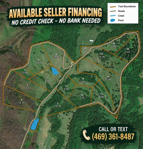 Tract layout map for Serenity Creek Tract 4 in Laurel County, Kentucky