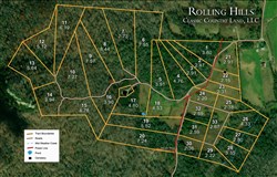 tract layout map for Rolling Hills Tract 11, 6.19 acres for sale in Wayne County, Kentucky