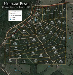 tract layout map for Heritage Bend Tract 23, 16.09 acres for sale in Taney County, Missouri