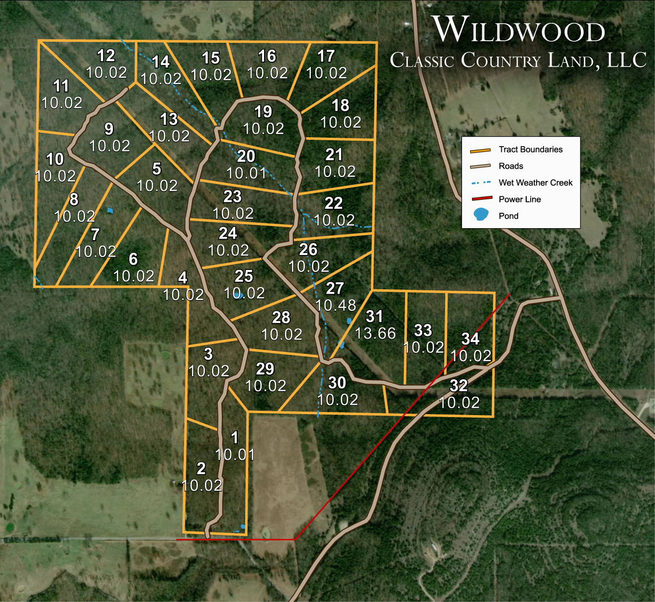 Plat map for Wild Wood in Taney County, Missouri