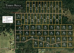 tract layout map for Timber Ridge Tract 25, 2.58 acres for sale in McIntosh County, Oklahoma