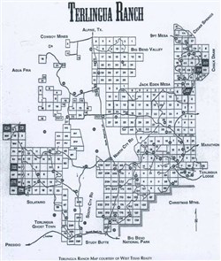 tract layout map for Terlingua Ranch Tract 1630, 40 acres for sale in Brewster County, Texas
