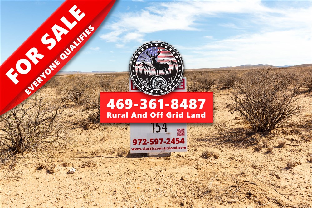 64.19 acre rural land tract for sale at Sunrise Ranches Phase IV Tract 154 in Hudspeth County, Texas