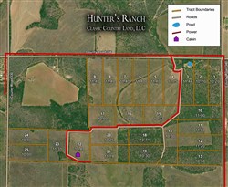 tract layout map for Hunters Ranch Tract 7, 11.4 acres for sale in McCulloch County, Texas